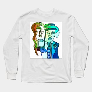 portrait cubism Long Sleeve T-Shirt